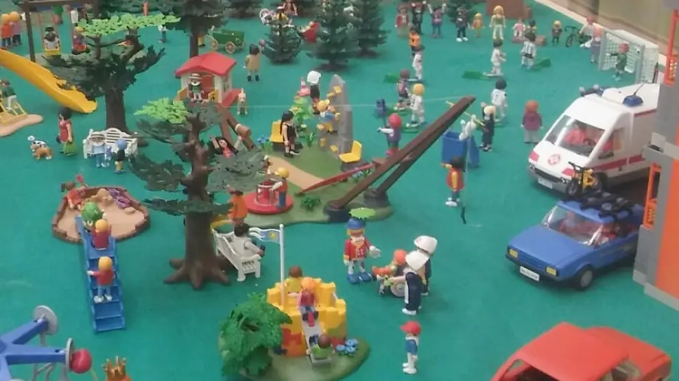 Foto de la exposición de Playmobil en Huesca.