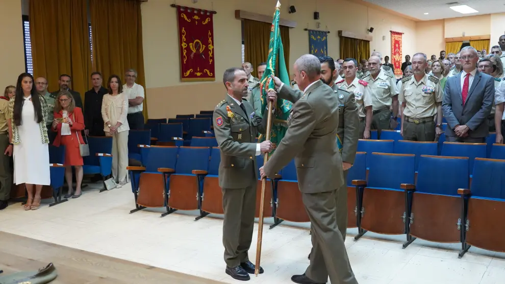 El coronel Mariano Alonso, durante su toma de posesión como director de la Escuela Militar de Montaña y Operaciones Especiales.