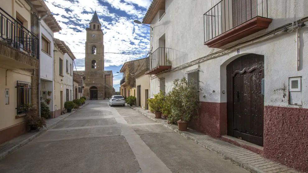 Calles de Santa Lecina, perteneciente al municipio de San Miguel de Cinca.