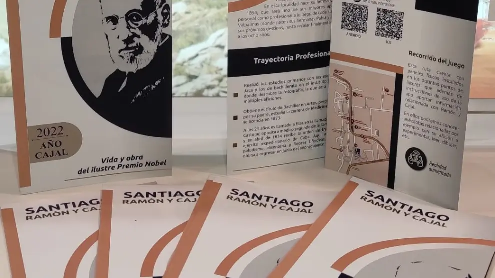 Material del nuevo tríptico sobre la figura de Santiago Ramón y Cajal.