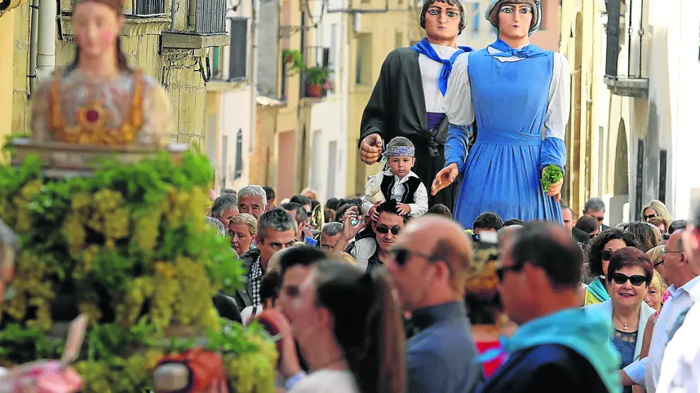 Procesión durante las Fiestas en honor a Santa Leticia, en 2019.