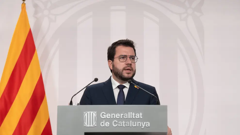 El presidente catalán, Pere Aragonès.