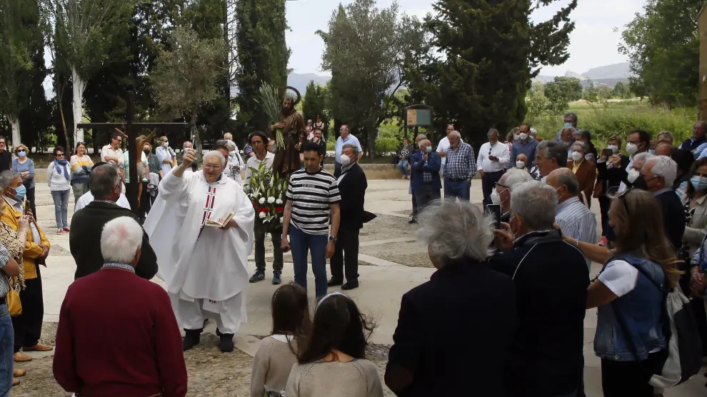 Celebración de San Isidro en la ermita de Nuestra Señora de Salas el año pasado.
