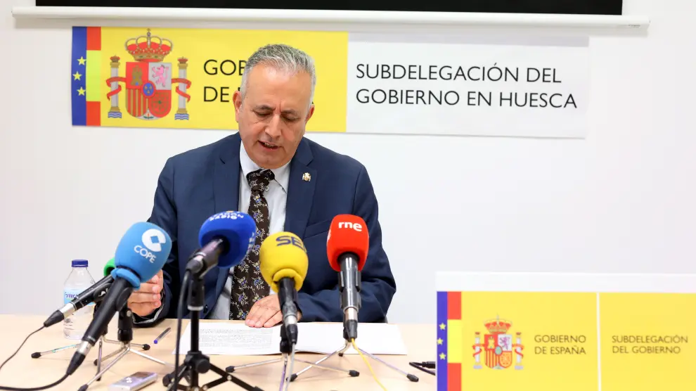 El subdelegado del Gobierno en Huesca, Carlos Campo.