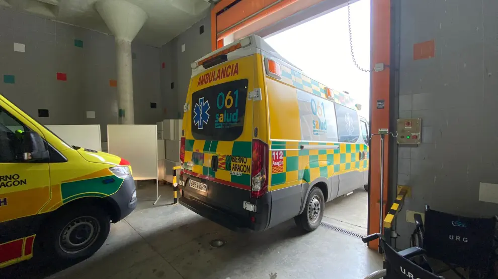 Ambulancia de segunda mano que se averió y bloqueó la salida de otras ambulancias en Barbastro.