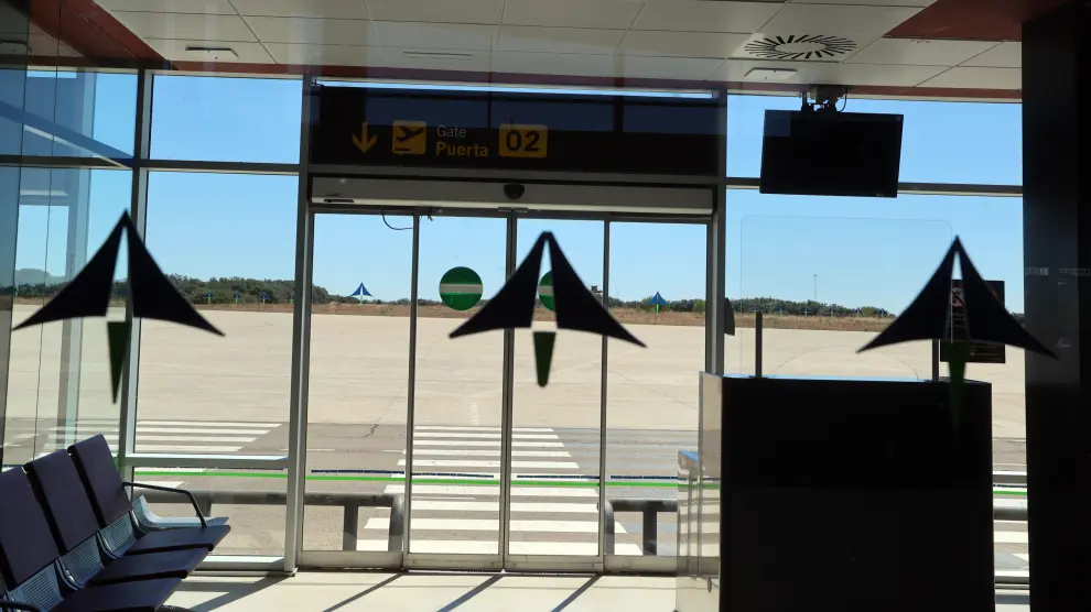 El aeropuerto Huesca-Pirineos solo tuvo 23 viajeros en julio.