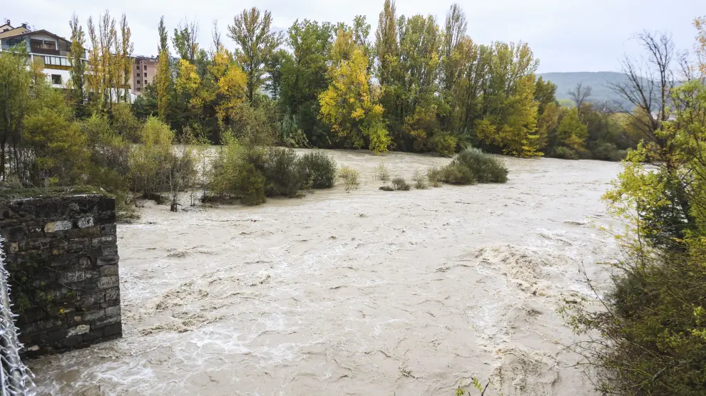 El aumento de caudal ha sido especialmente significativas en los ríos Cinca, Gállego y Aragón.
