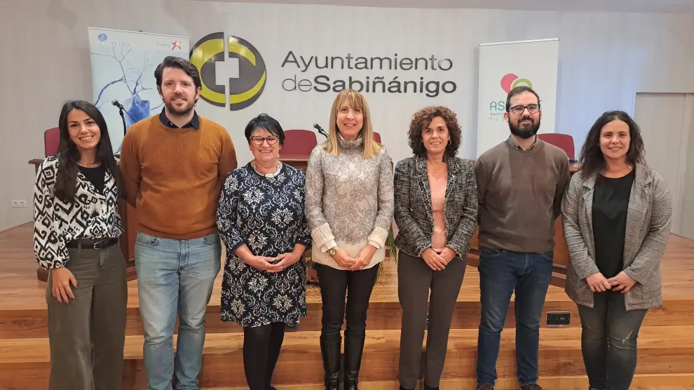 Participantes de la jornada sobre salud mental en Sabiñánigo.
