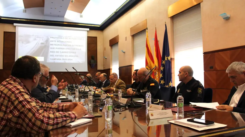 Reunión sobre el Plan de Viabilidad Invernal en Aragón.