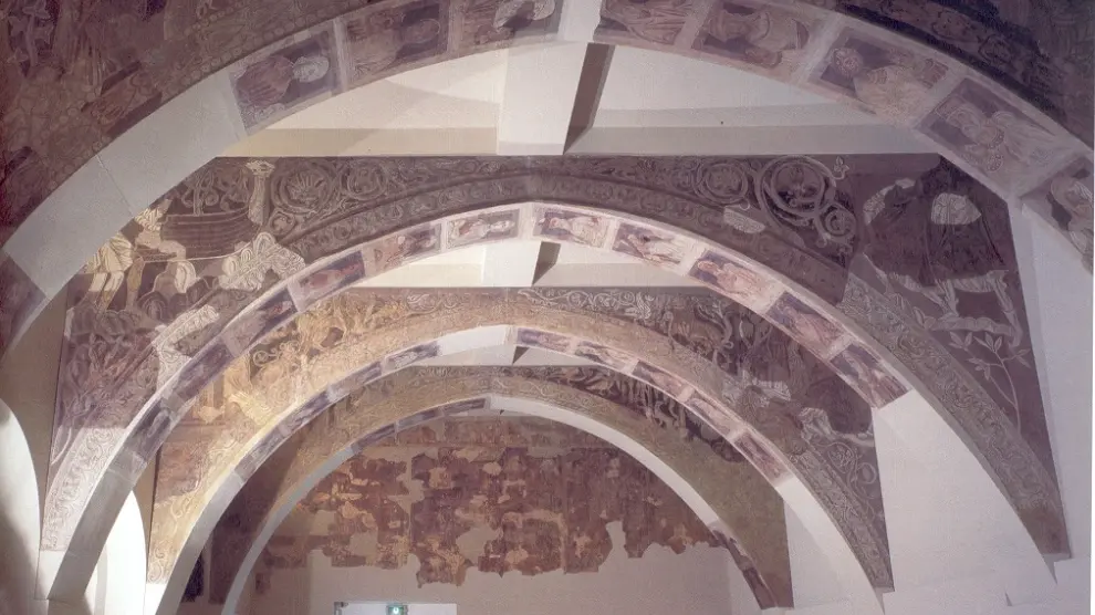Pinturas murales del Monasterio de Villanueva de Sijena que se encuentran el Museo Nacional de Arte de Cataluña.