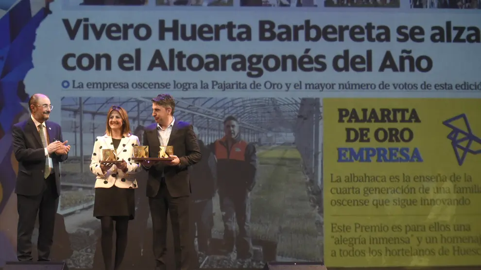 Entrega del premio Altoaragonés del Año a Huerta Barbereta en la pasada edición.