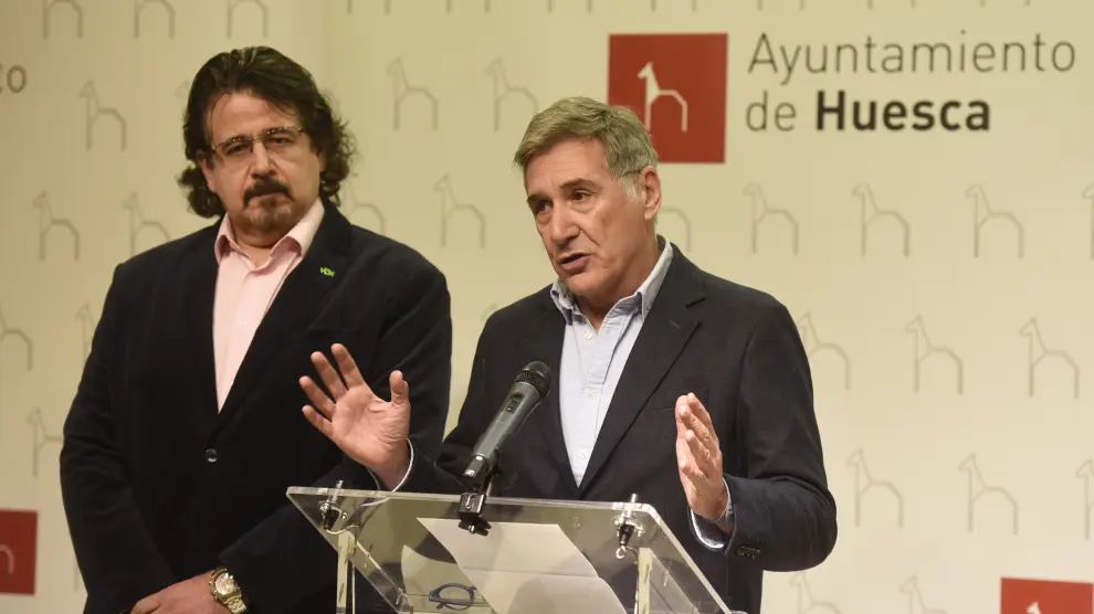 José Luis Rubió y Ricardo Oliván, en la rueda de prensa.