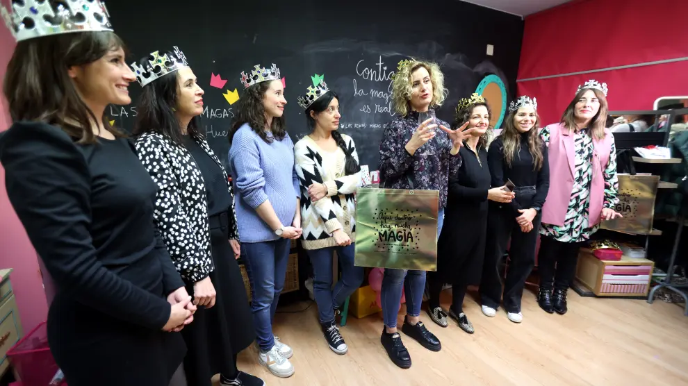 Las ‘Reinas Magas’, durante la presentación de la campaña, que alcanza su tercer año.