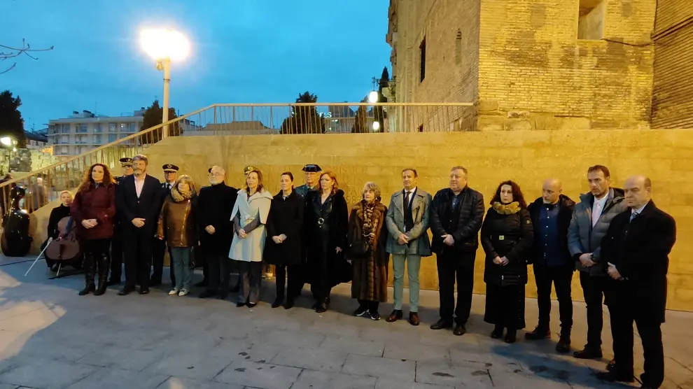 Homenaje a las víctimas del atentado terrorista en la iglesia San Juan de Panetes, en Zaragoza