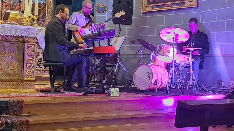 Gradus Jazz, en una actuación en la iglesia de Sallent de Gállego.