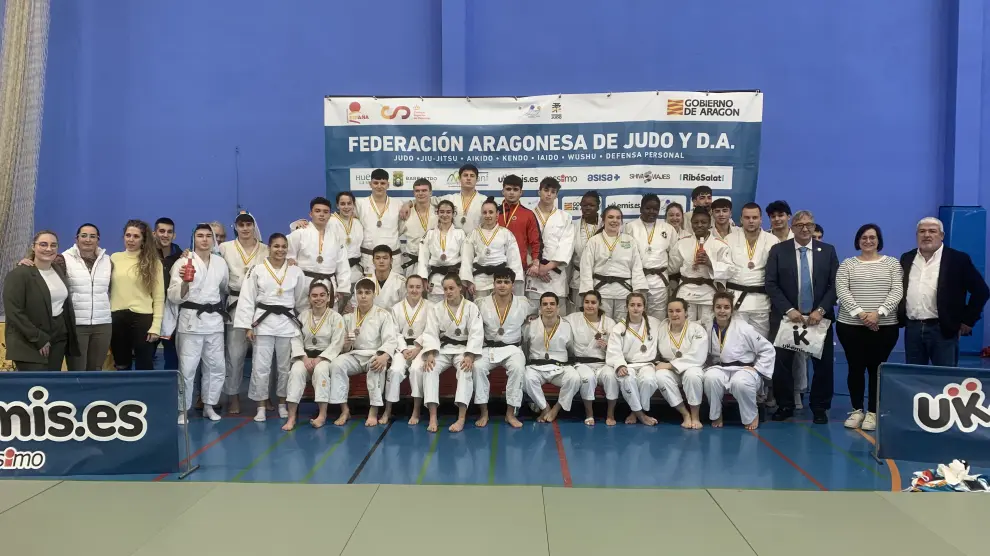 Los judocas aragoneses en Binéfar