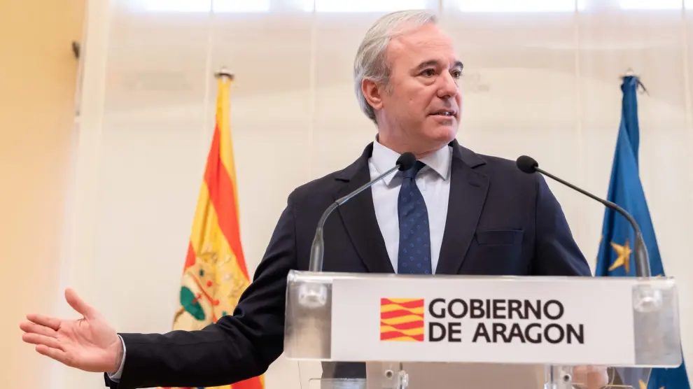 El presidente del Gobierno de Aragón, Jorge Azcón.