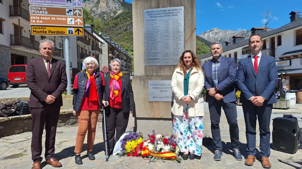 Homenaje en Bielsa a los republicanos exiliados con motivo de la Guerra Civil y la dictadura
