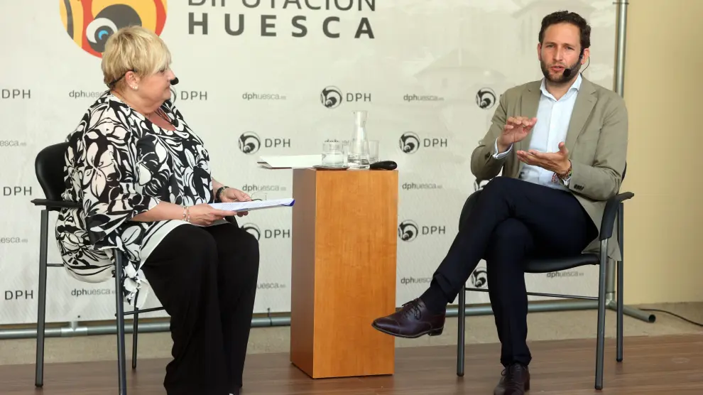 Susana Deito e Isaac Claver, durante la entrevista.