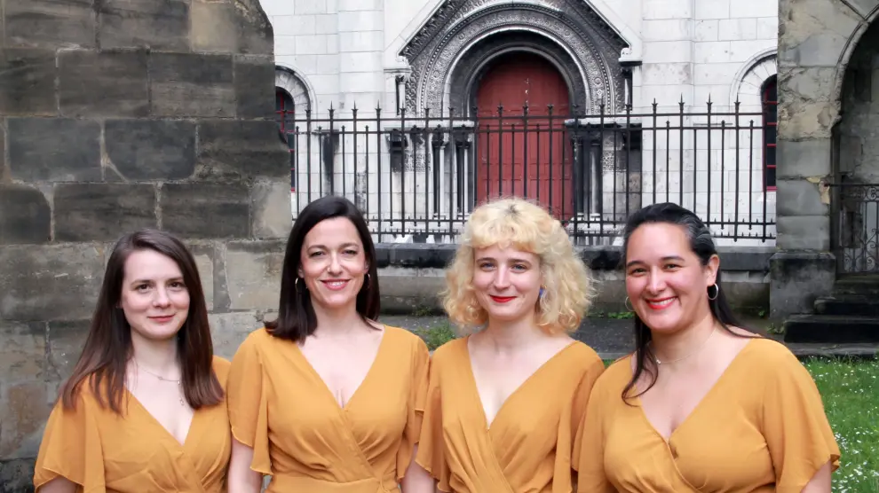 El esemble vocal femenino Egeria actúa hoy en Santa Cruz de la Serós.