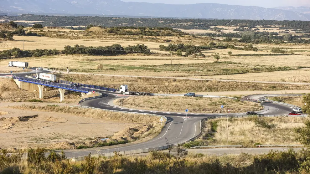 El tramo Huesca-Siétamo de la A-22, en obras desde 2018, se abrirá al tráfico a lo largo del año que viene.