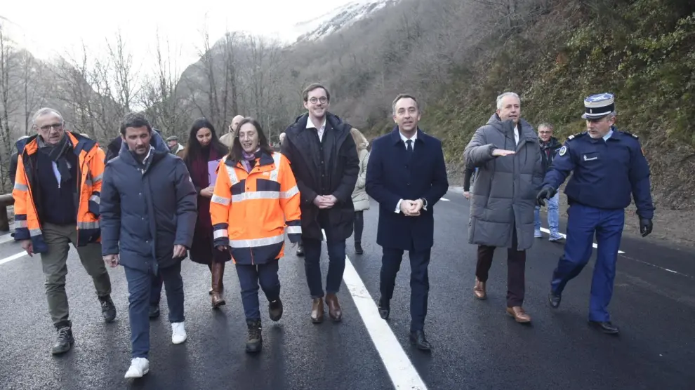 Fotos del acto de inauguración de la reapertura de la carretera del Somport