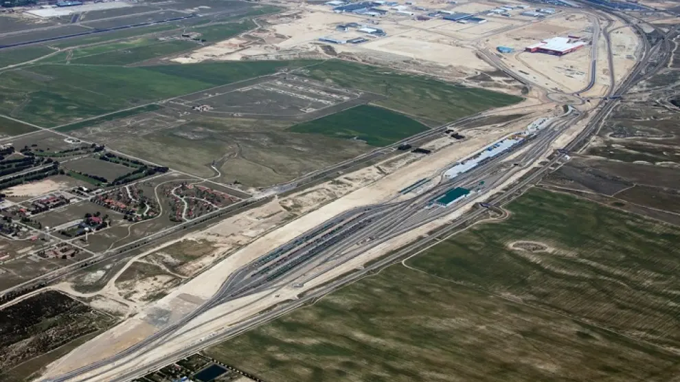 Plataforma Logística de Zaragoza -Plaza-, que quedará conectada en ancho estándar a la línea del Canfranc.