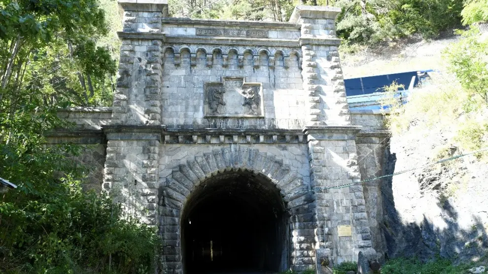 Túnel ferroviario de Somport, entre España y Francia.