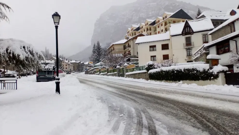 Temporal de nieve en la provincia de Huesca