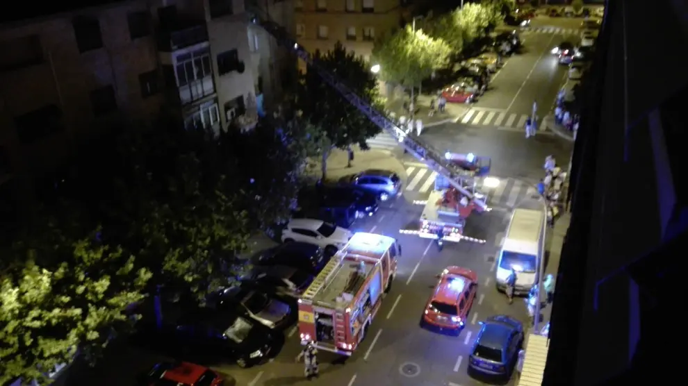 Incendio en la calle León Abadías de Huesca