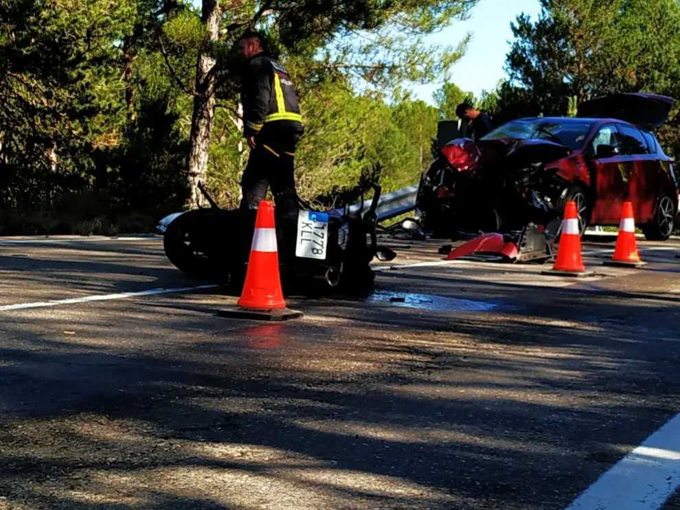 Accidente mortal en Bailo tras el choque de una moto y un coche