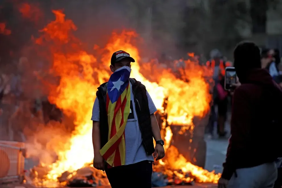 Disturbios en Barcelona por la sentencia del procés