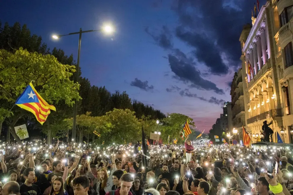 Disturbios en Barcelona por la sentencia del procés