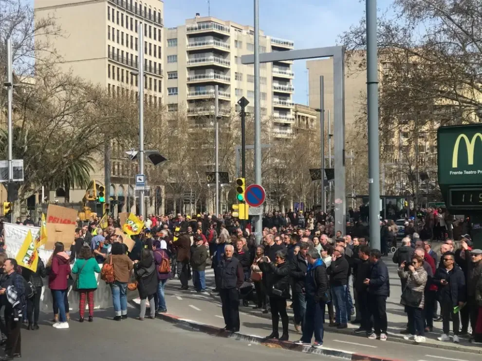 Movilización del campo aragonés en Zaragoza