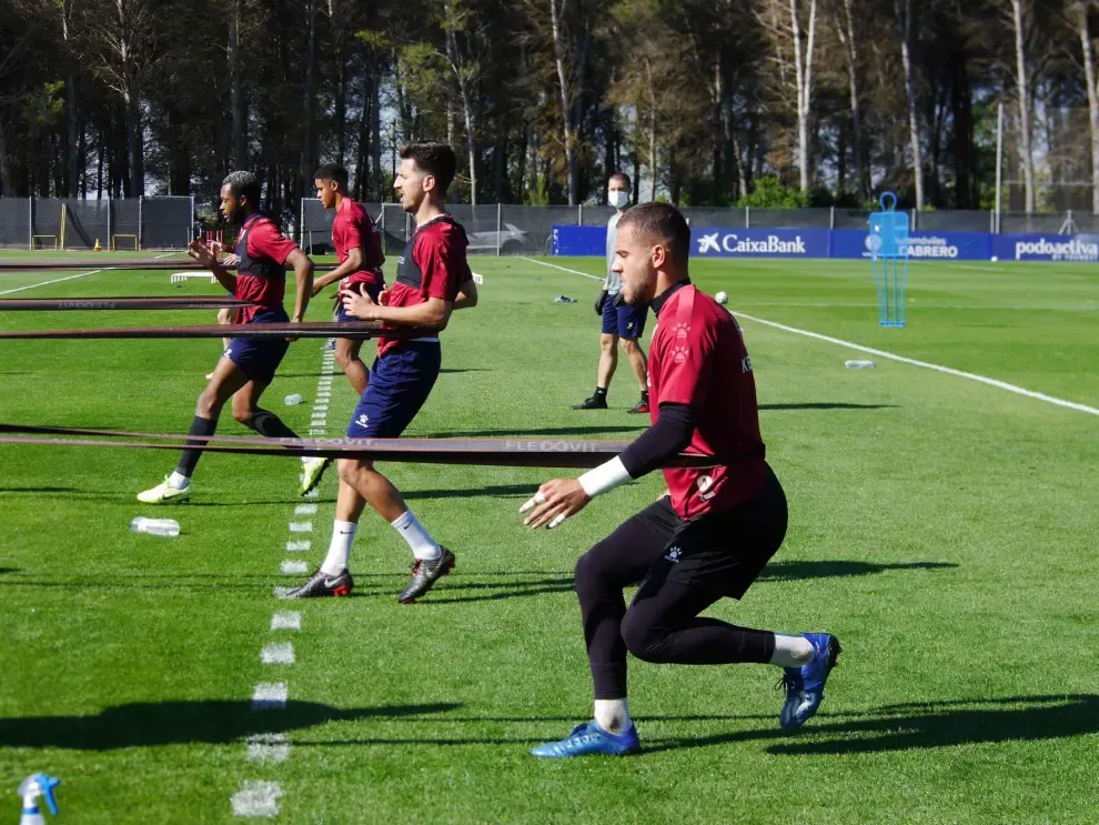 El Huesca inicia la semana con entrenamiento