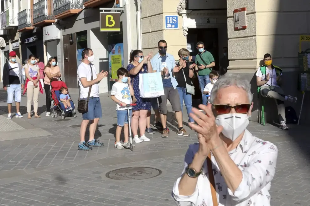 Manifestación en Huesca contra la privatización sanitaria