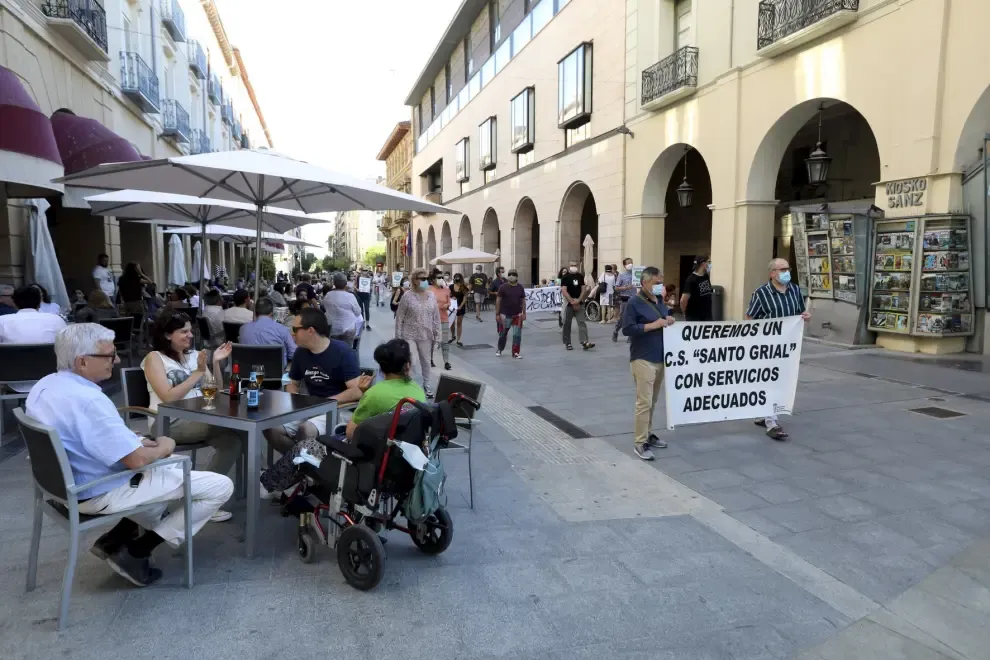 Manifestación en Huesca contra la privatización sanitaria