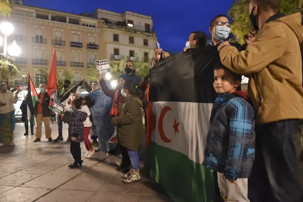 Alouda denuncia en una concentración en Huesca la "insostenible" situación del pueblo saharaui