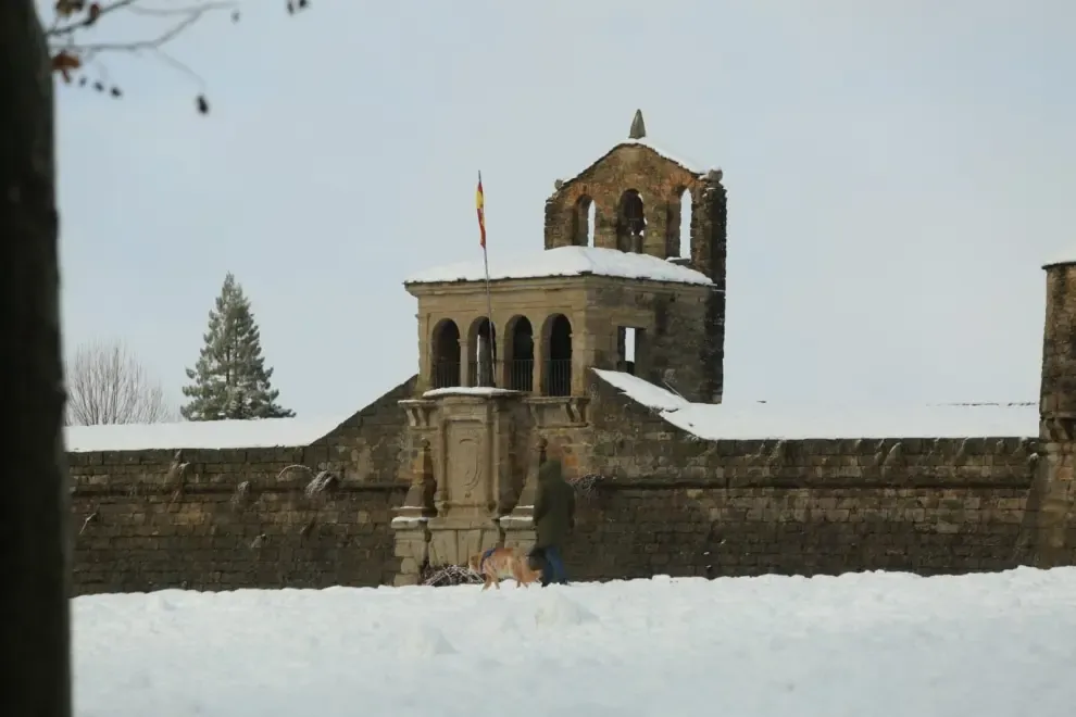 Nieve en la provincia de Huesca este martes, 8 de diciembre