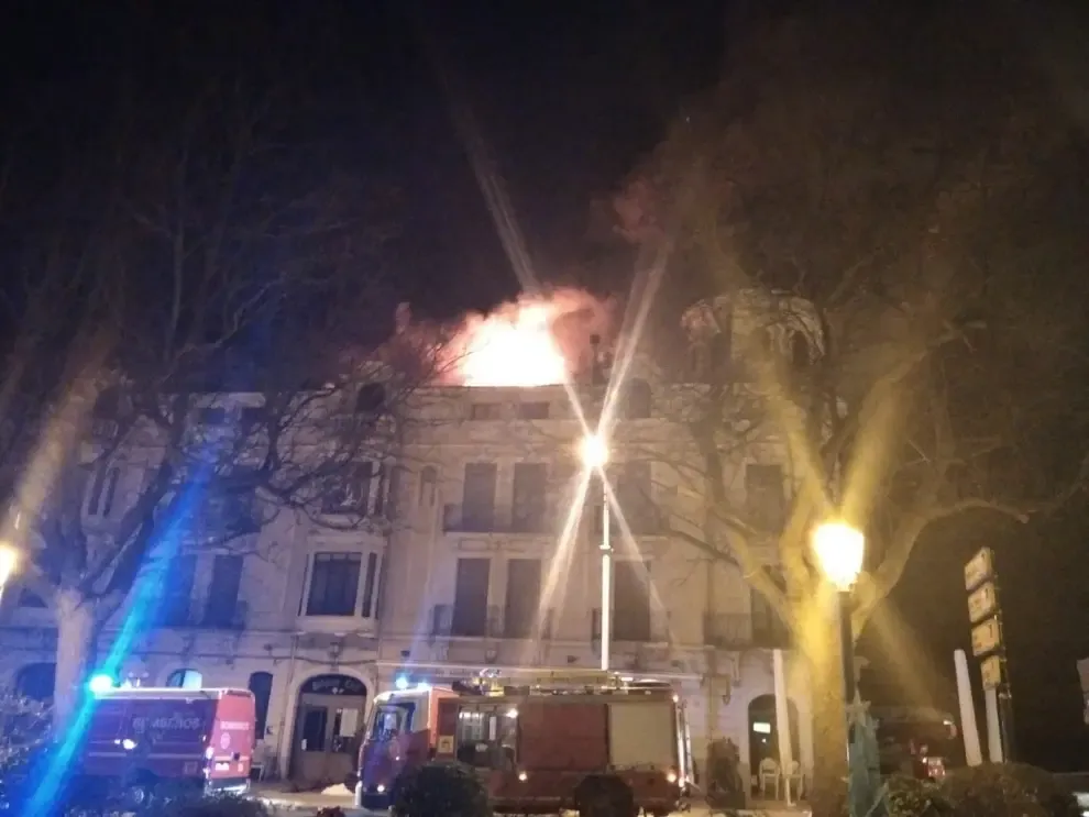 Incendio en 'Casa la Rubia' de Jaca.