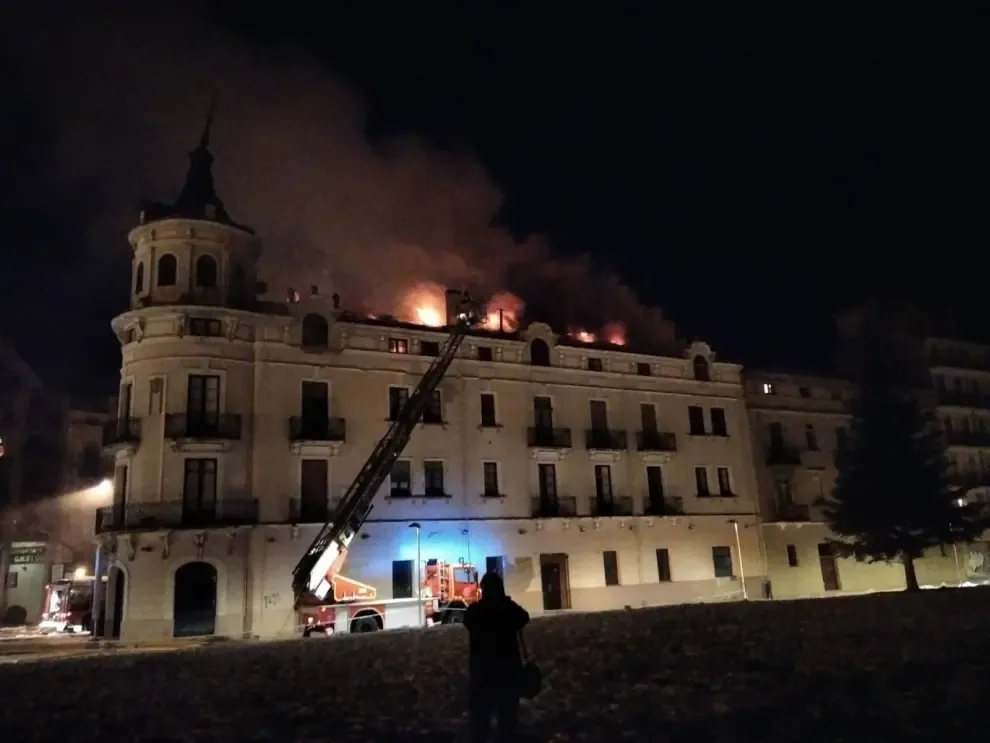 Incendio en 'Casa la Rubia' de Jaca.