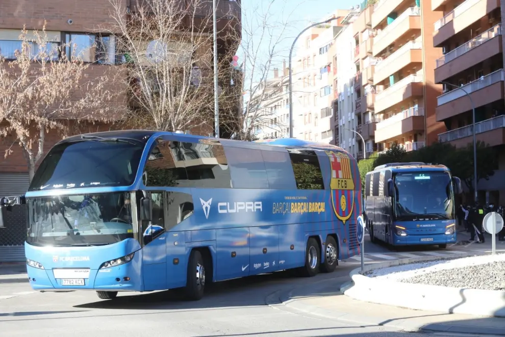 El Barça llega a Huesca para jugar en el Alcoraz