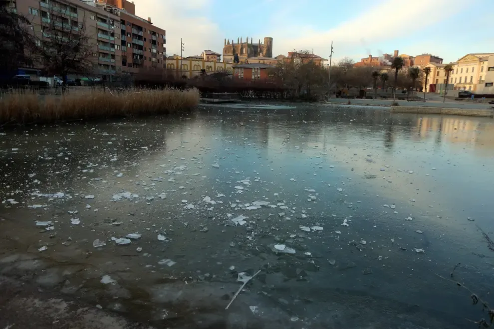 Temperaturas gélidas este viernes en la ciudad de Huesca