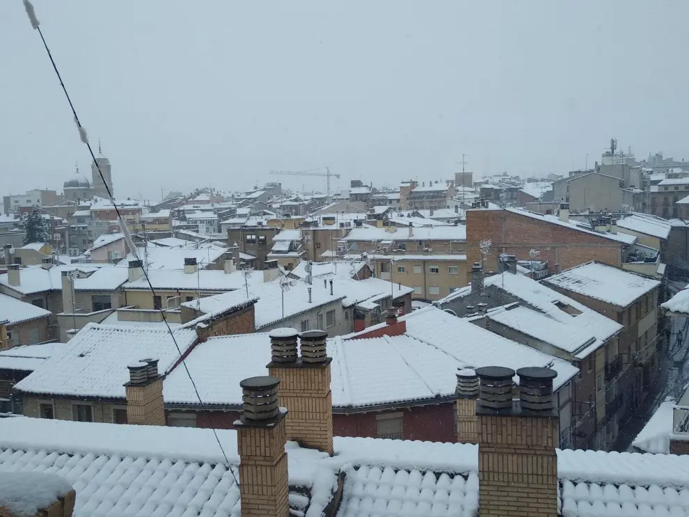 La tormenta Filomena llega a la provincia de Huesca