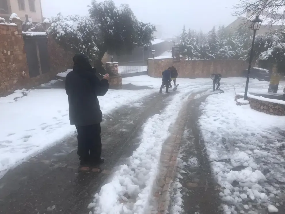 Segunda jornada con nieve por la presencia de Filomena en la provincia de  Huesca