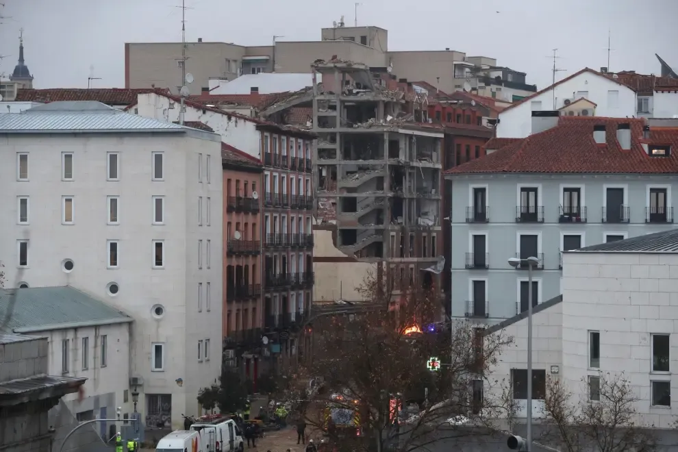 Explosión en la calle Toledo de Madrid