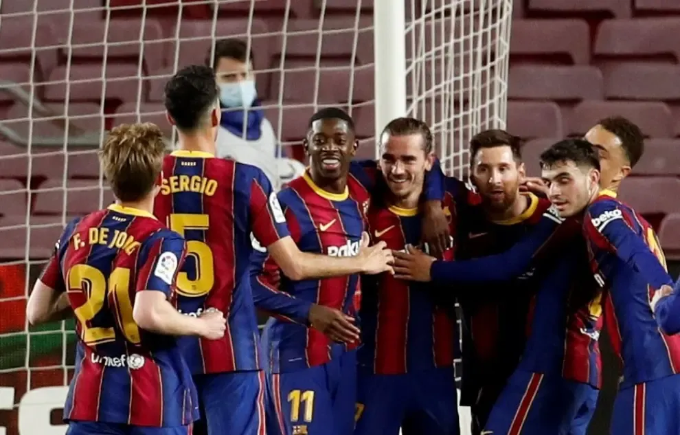 Partido Barcelona-Huesca disputado en el Nou Camp.