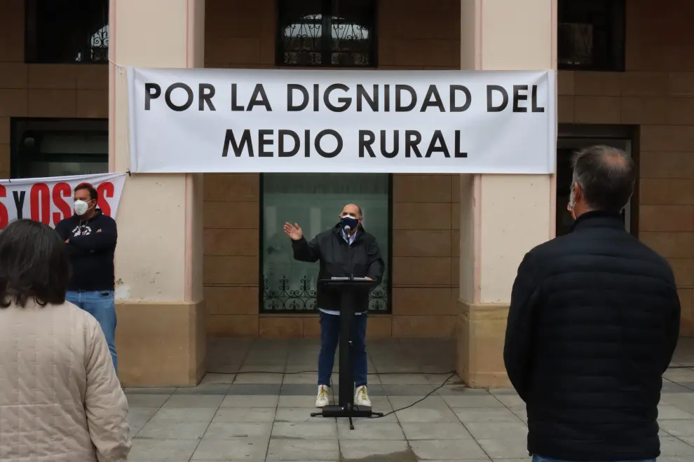 El acto reivindicativo ha tenido lugar en la plaza de López Allué de Huesca.