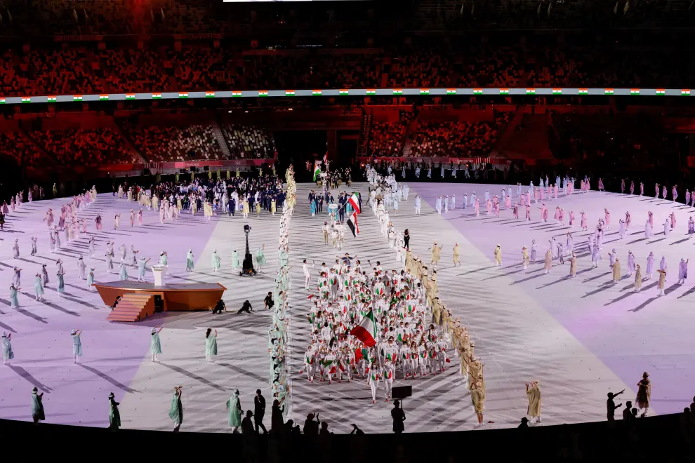 Ceremonia de inauguración de los Juegos Olímpicos de Tokio 2021.