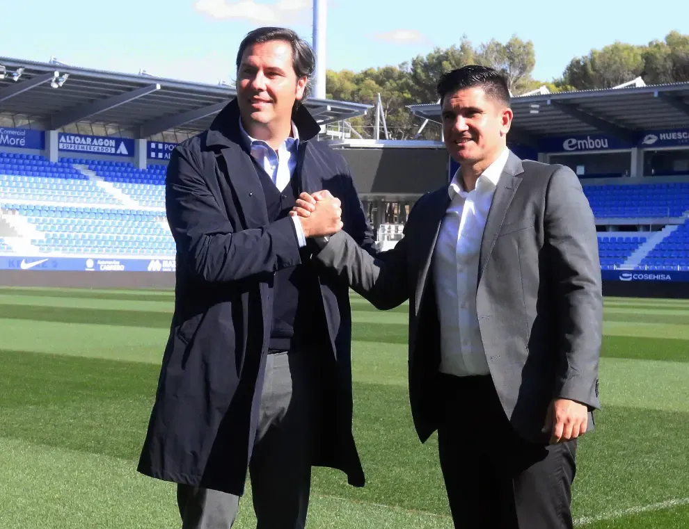 El nuevo entrenador del Huesca muestra su ilusión ante este nuevo proyecto